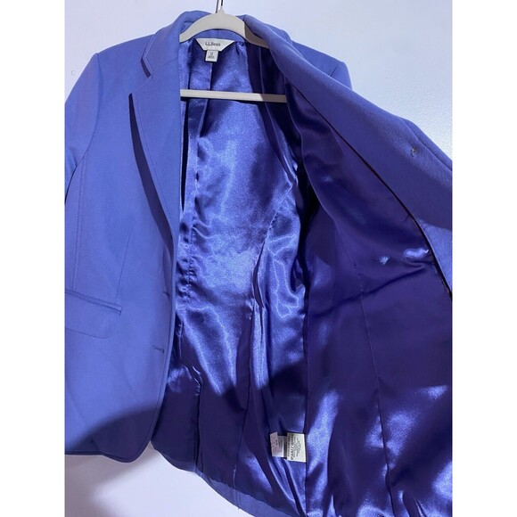 LL Bean Peacoat Womens 14 Blue Cashmere Wool Office Corp Capsule Minimalist - Picture 10 of 15
